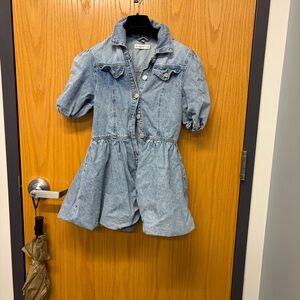 Light Wash Denim Jacket Dress